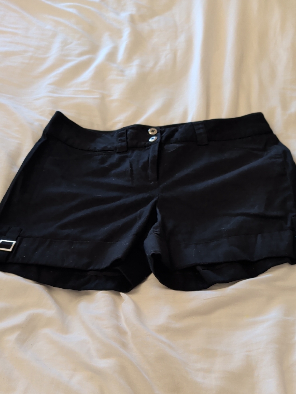 White House Black Market Black Cuffed Bermuda Shorts